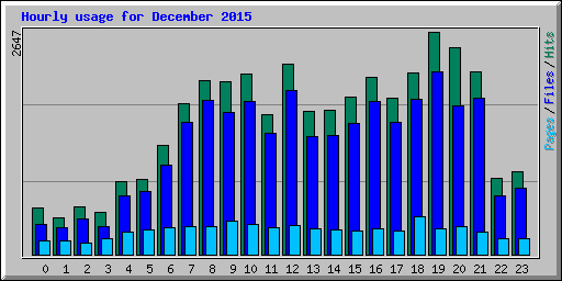 Hourly usage for December 2015