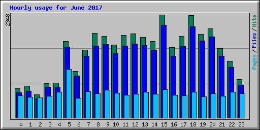 Hourly usage for June 2017