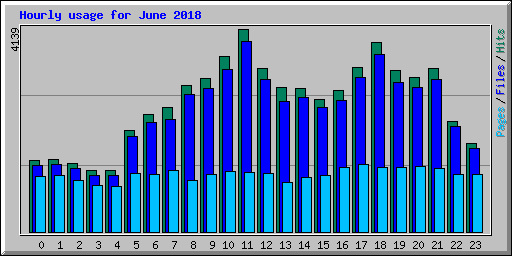 Hourly usage for June 2018