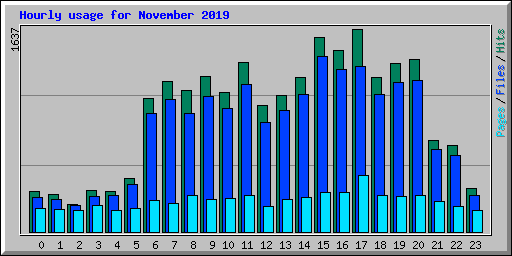 Hourly usage for November 2019