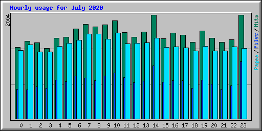 Hourly usage for July 2020