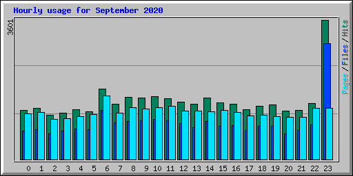 Hourly usage for September 2020