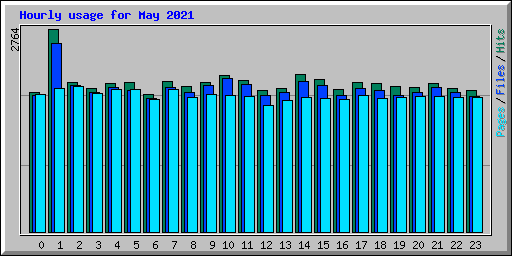 Hourly usage for May 2021