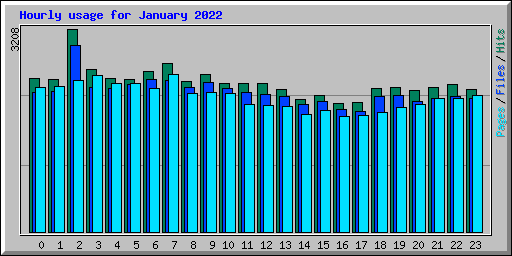 Hourly usage for January 2022