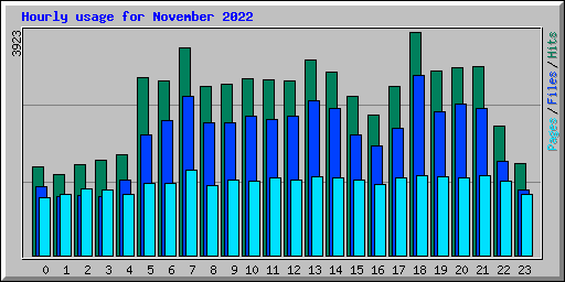 Hourly usage for November 2022