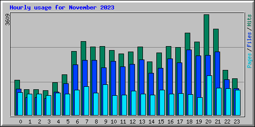 Hourly usage for November 2023